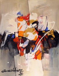 Mashkoor Raza, 16 x 12 Inch, Oil on Canvas, Abstract Painting, AC-MR-429